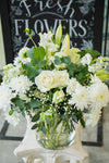 Sympathy Flowers in white colour